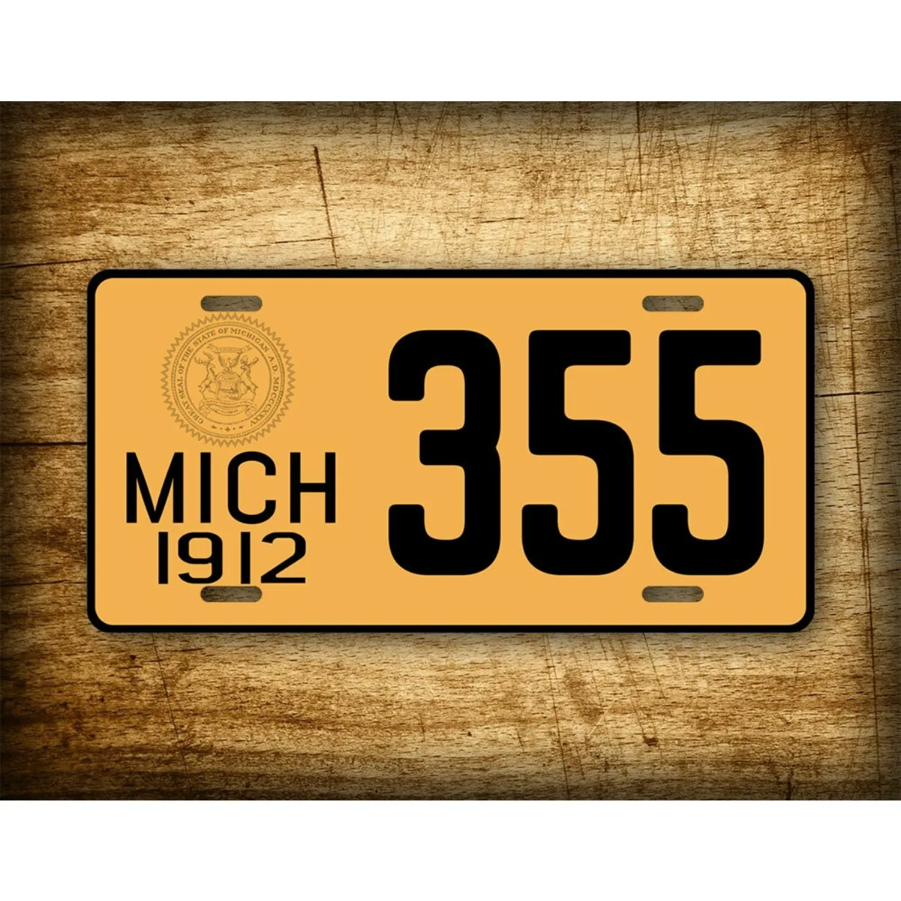 

Personalized Michigan Vintage Replica Themed Decorative Tag (Only Decoration)