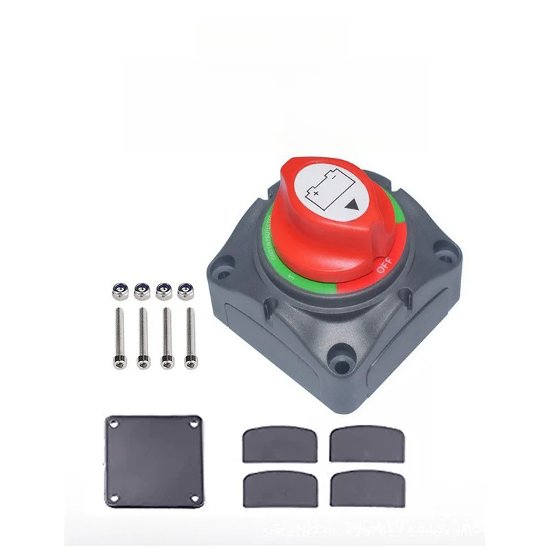 Auto Battery Disconnect Switch 24V Marine 200A Dual Battery 3 Position Cut Off Switch With Stainless Fixed Support Electric Wire