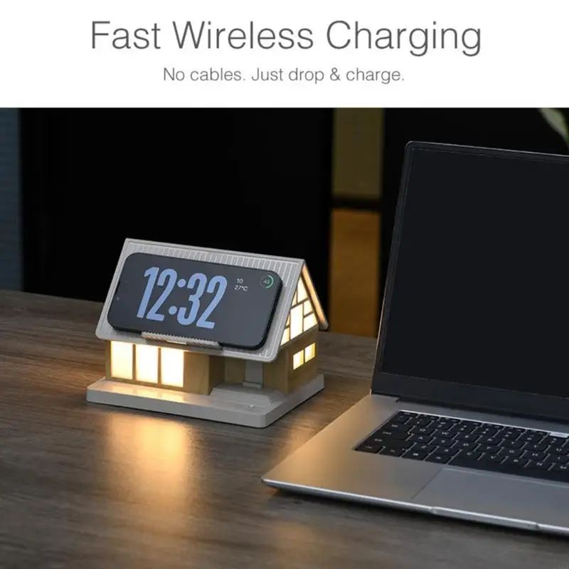  Night Light with 15 W Wireless Charging and Integrated Phone Stand
