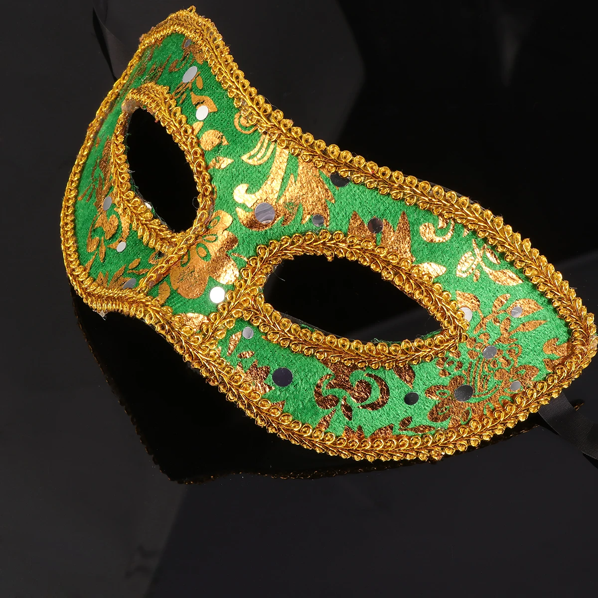 

Fashion Men's Lace Mask Half Face with Adjustable Ribbons Ideal for Masquerade Ball Mardi Gras Costume Party Venetian Carnival