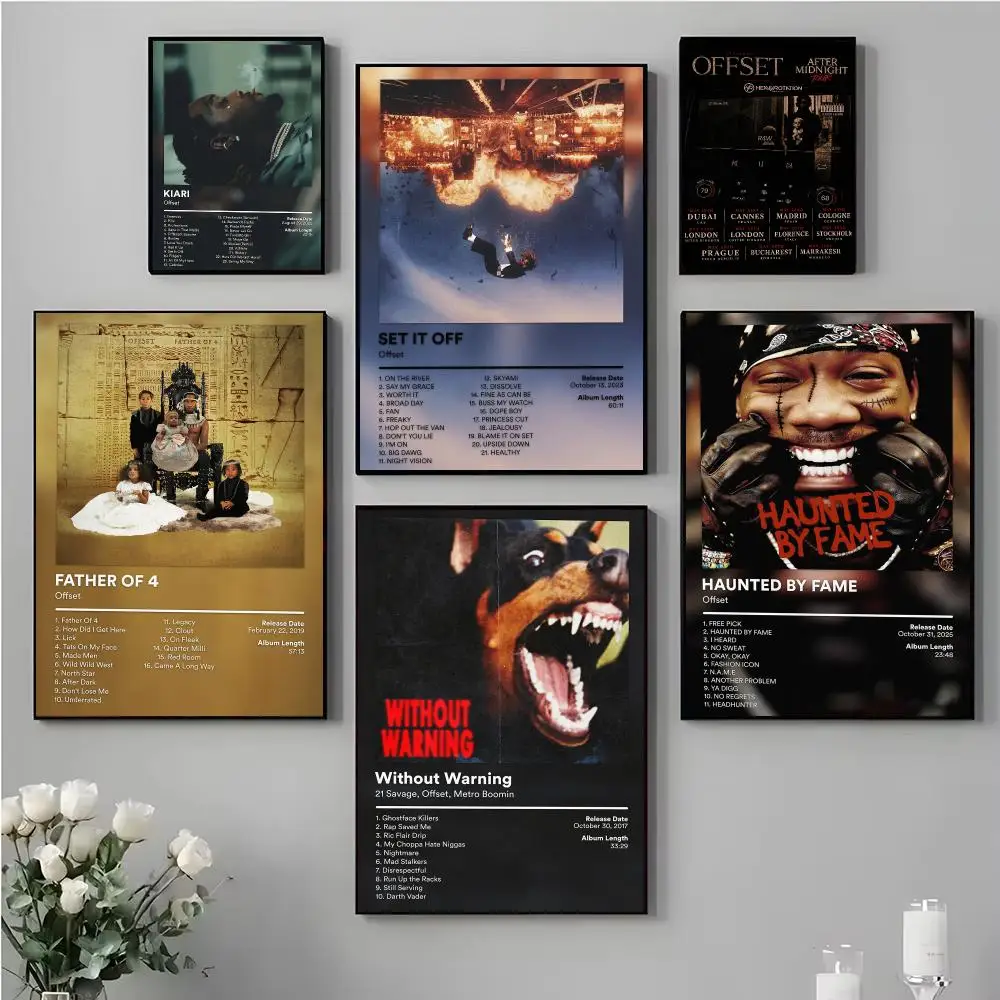 Hip Hop Music O-Offset Poster Music Album Wall Art Print Room Decoration for Bedroom Living Room Office Home Decor Gift