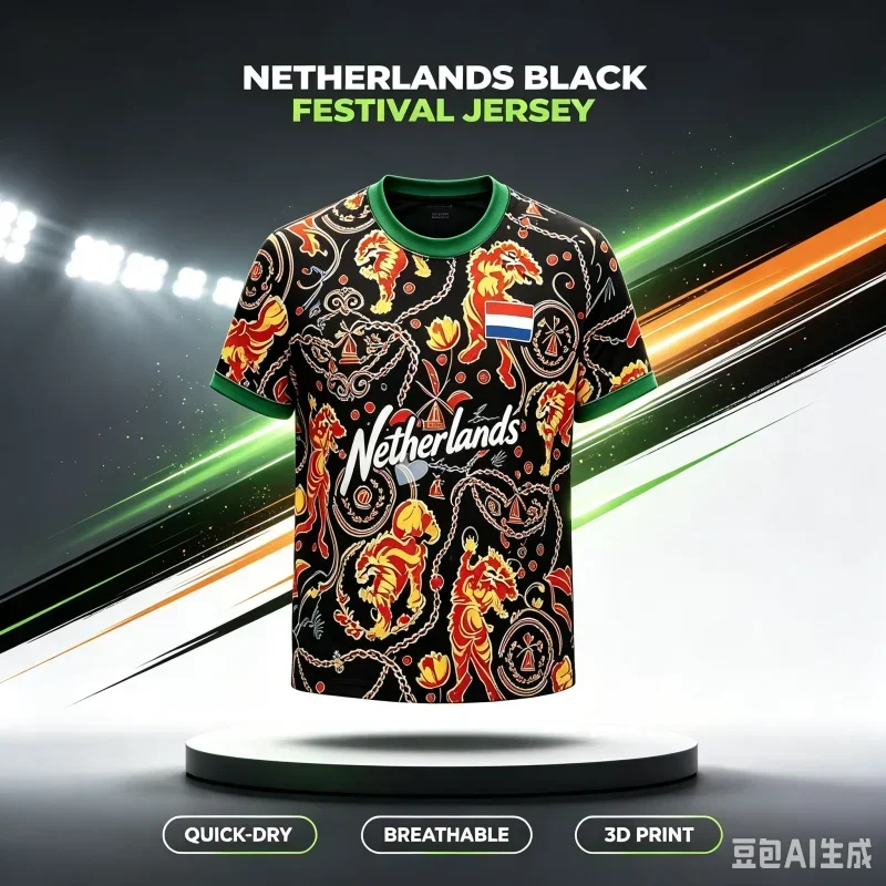 2027 New Fan Customized Casual Sports Fast Drying Breathable Dutch 3D Printed T-shirt For Family And Children's Wear