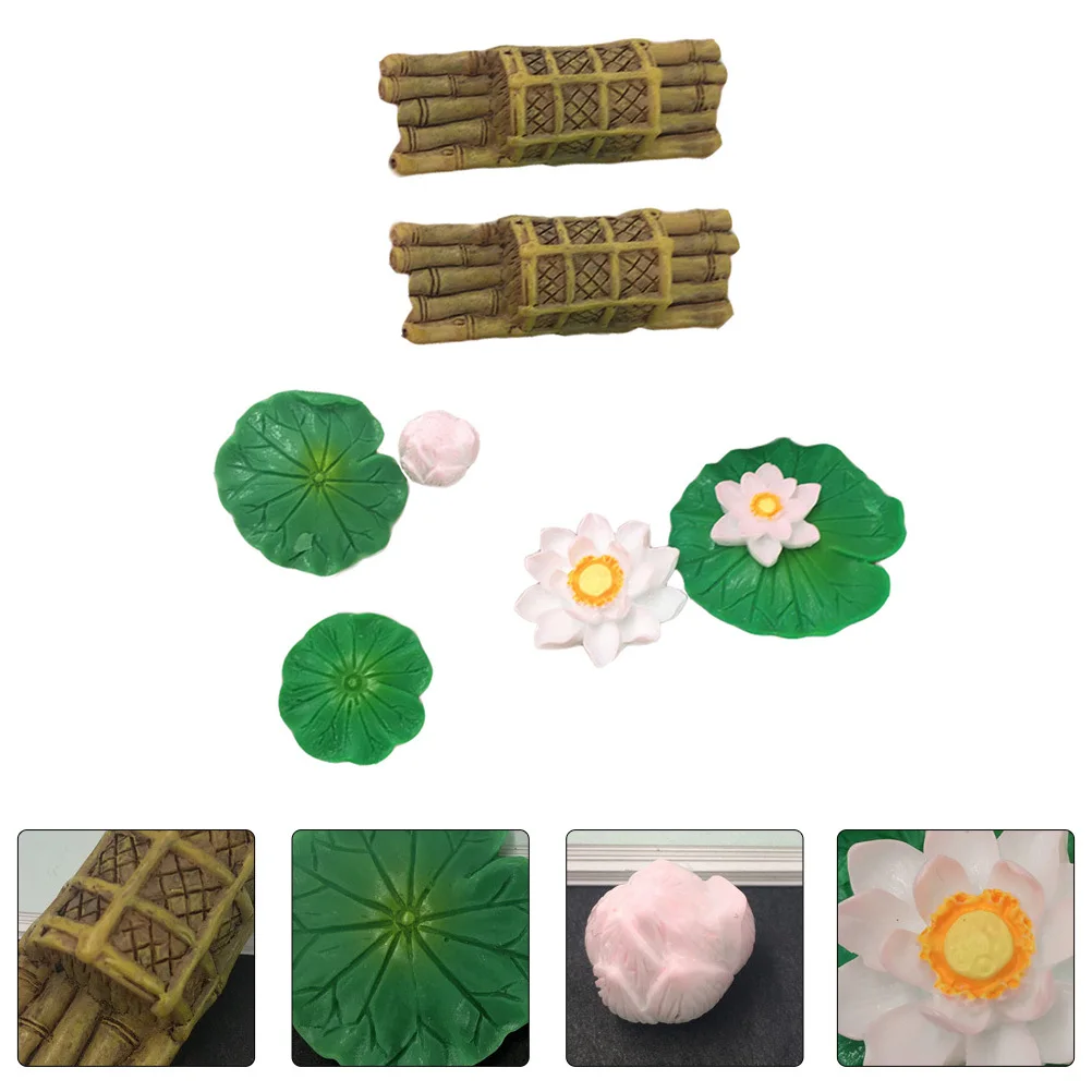

1Set Artificial Lotus Aquarium Decoration Simulation Floating Lotus Fish Tank Decor Natural Fish Habitat Ornament