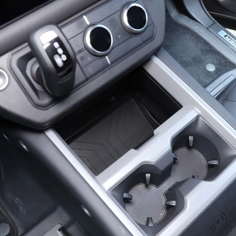 For Land Rover Defender 90 110 130 2025 Silicone Black Car Center Control Lower Storage Box Trim Interior Car Accessories