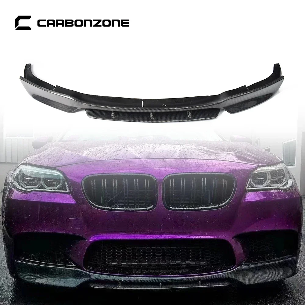 For BMW M5 F10 Carbon Fiber V Style Front Bumper Lip Diffuser Splitter Trim Accessories difusor traseiro