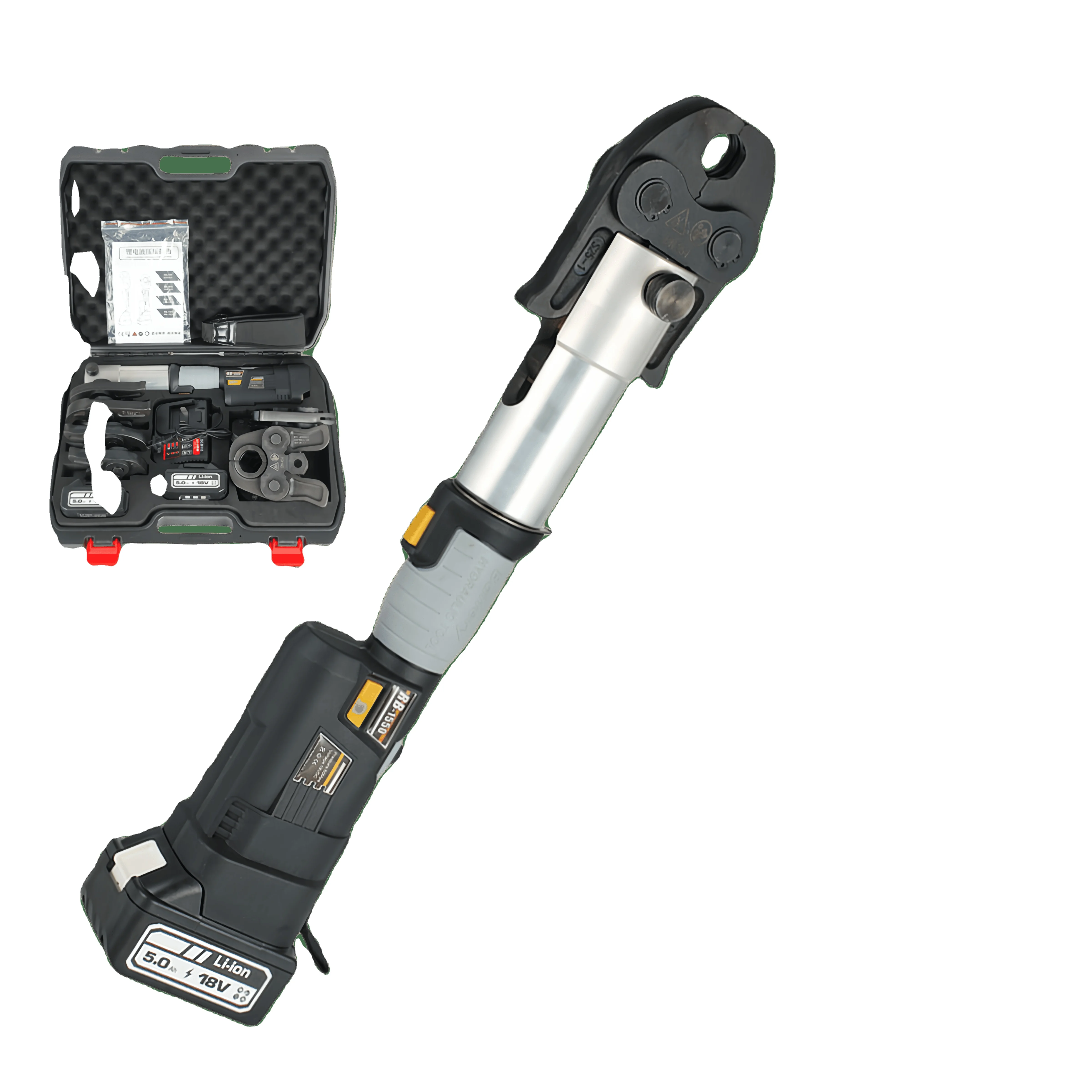 RB1550 Electric Portable Battery Cordless Hydraulic Pipe Press Wrench Crimping Tool for Copper Aluminum Stainless Steel High