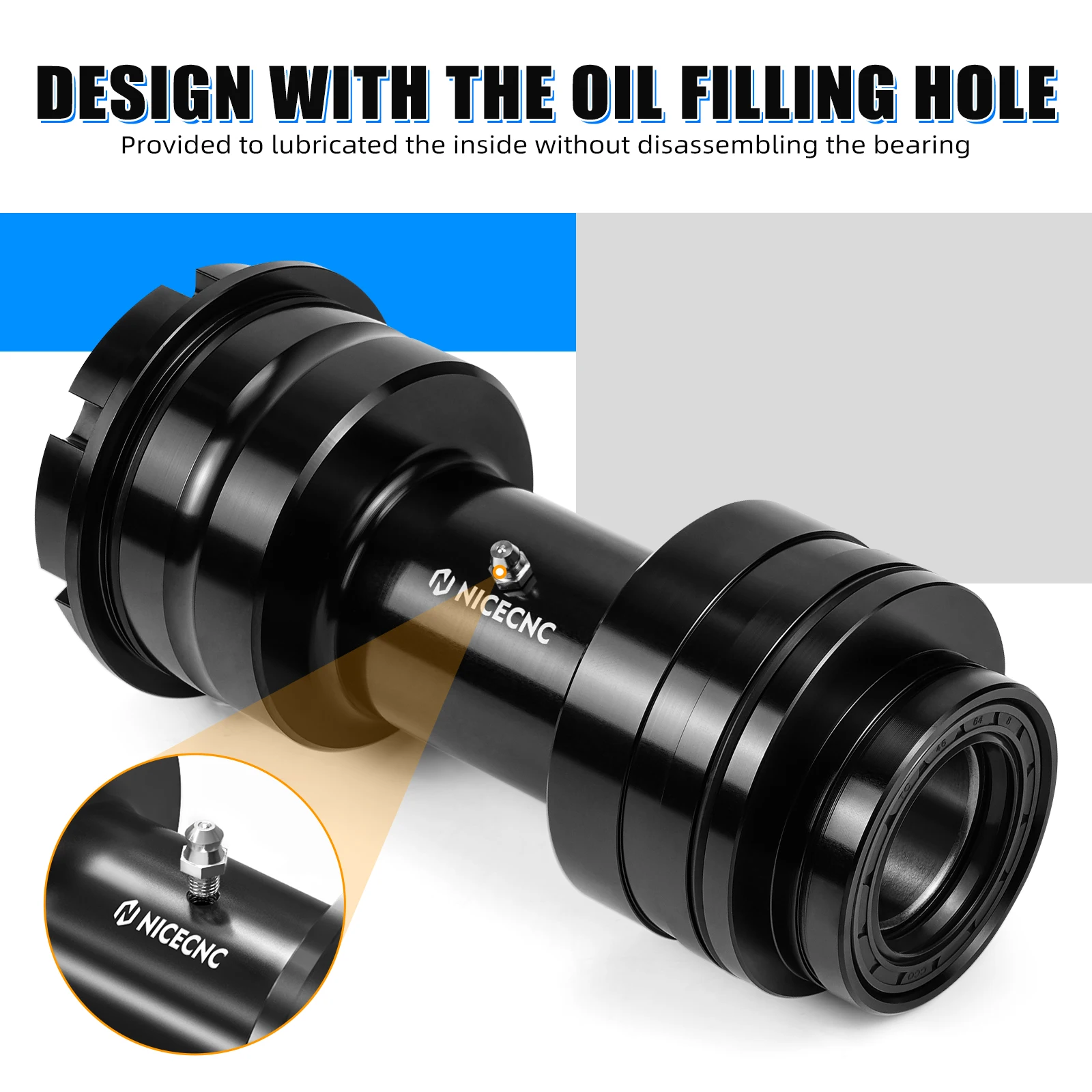 ATV リアアクスルベアリングブロックキャリアハウジングヤマハラプター 700 700R SE 2013-2025 YFM700 アルミ合金 1PE-25311-00-00