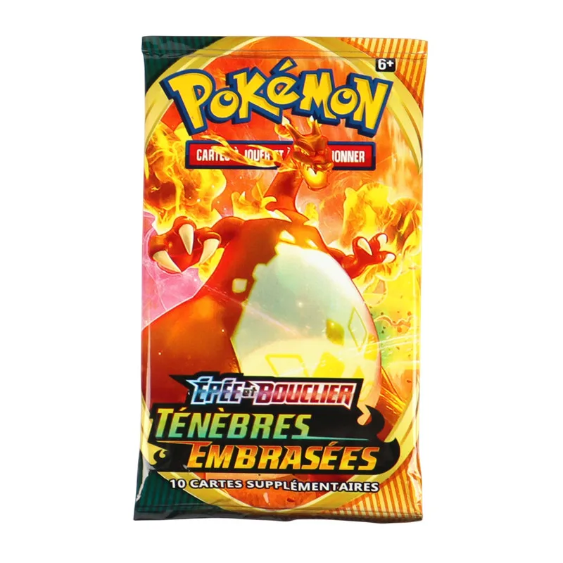 Versão Francesa Pokémon TCG: Espada e Escudo, Caixa de reforço Darkness Ablaze, Cartas Pokémon, Caixa de 36 pacotes