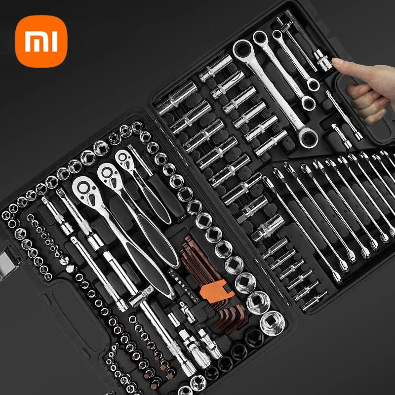 

Xiaomi Socket Ratchet Car Repair Tool Wrench Set Head Ratchet Pawl Socket Spanner Screwdriver Professional Metalworking Car Kit