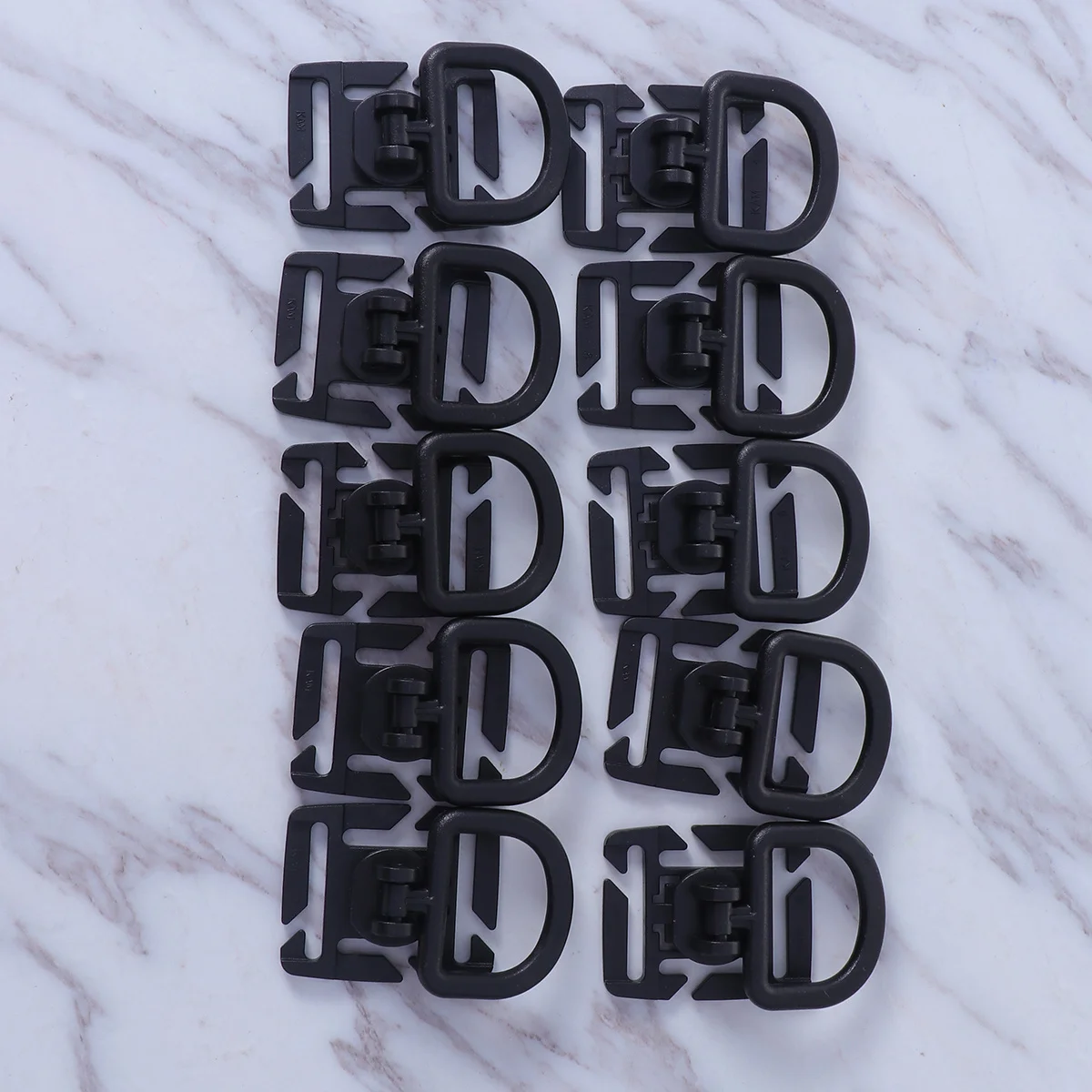 

10Pcs Rotatable D-Ring Buckles for Webbing Tan Survival Accessory Black Great for Systems Equipment D-Ring Outdoor Accessory