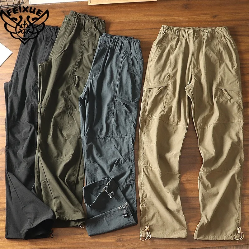 

2025 Waterproof Pants Men Cargo Spring Summer Quick Dry Trousers Men's Outdoor Sports Trekking Camping Fishing Pants 5XL