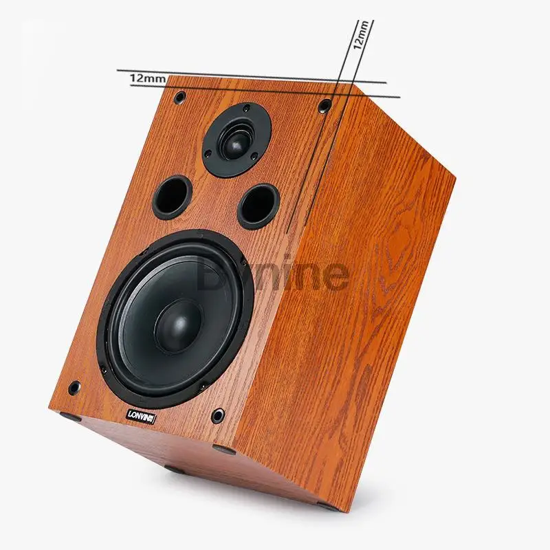 6.5 Inch Desktop Two-Way Speaker 200W High Power HiFi Audio Speaker Passive Bookshelf Surround Home Theater Speaker Sound Box