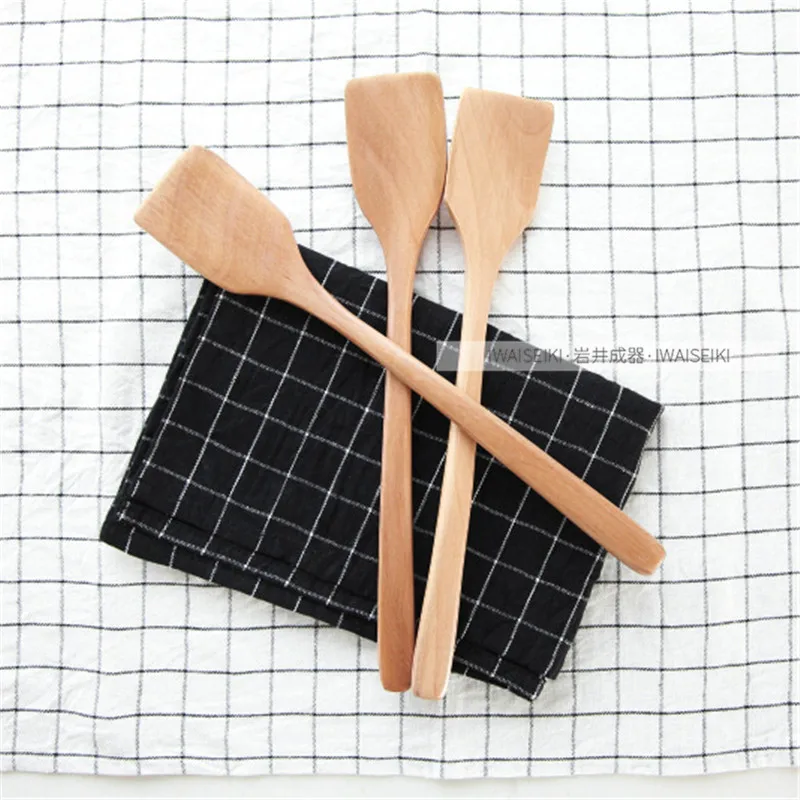 Mini Handmade Wooden , Jade Fired Non Stick Pot, Snow Flat Pot, Cast Iron Pot, Small Wooden Spatula, Kitchen Decoration