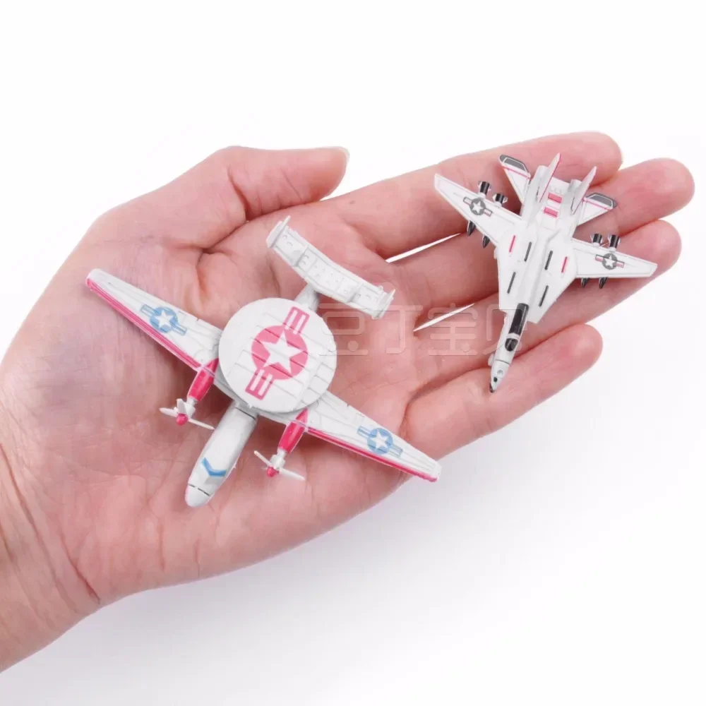 1PCS 4D Plastic Assembled Airplane Puzzle Assembling Military Fighter Toys For Children