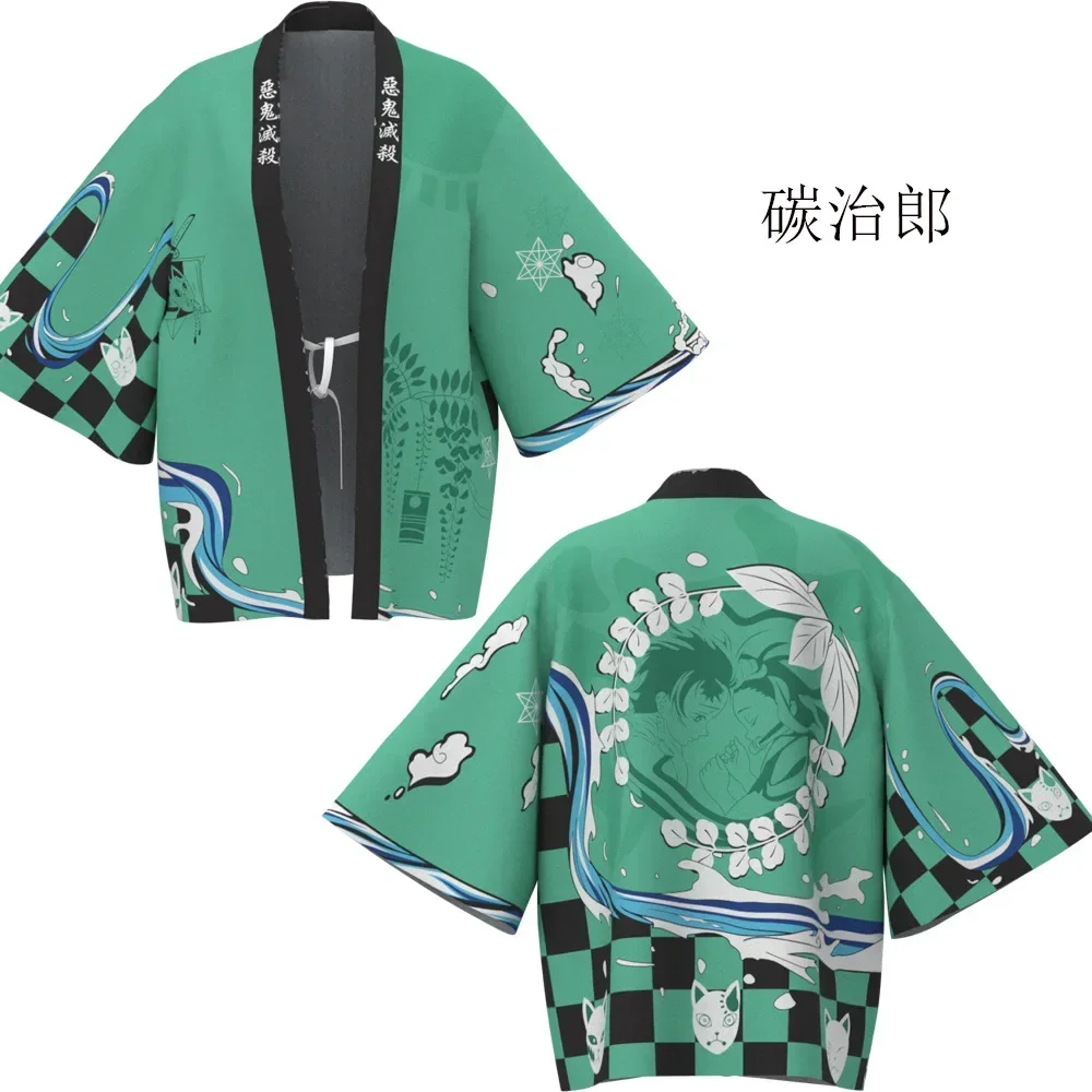 Kimetsu No Yaiba Kamado Tanjirou Mantello Tomioka Giyuu Kochou Shinobu Haori Yukata Broccato Kimono Costume Cosplay