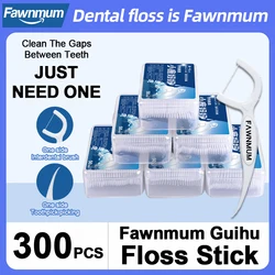 300pcs Fawnmum Dental Floss Flosser Picks Toothpicks Teeth Stick Tooth Cleaning Interdental Brush Dental Floss Pick Oral Care