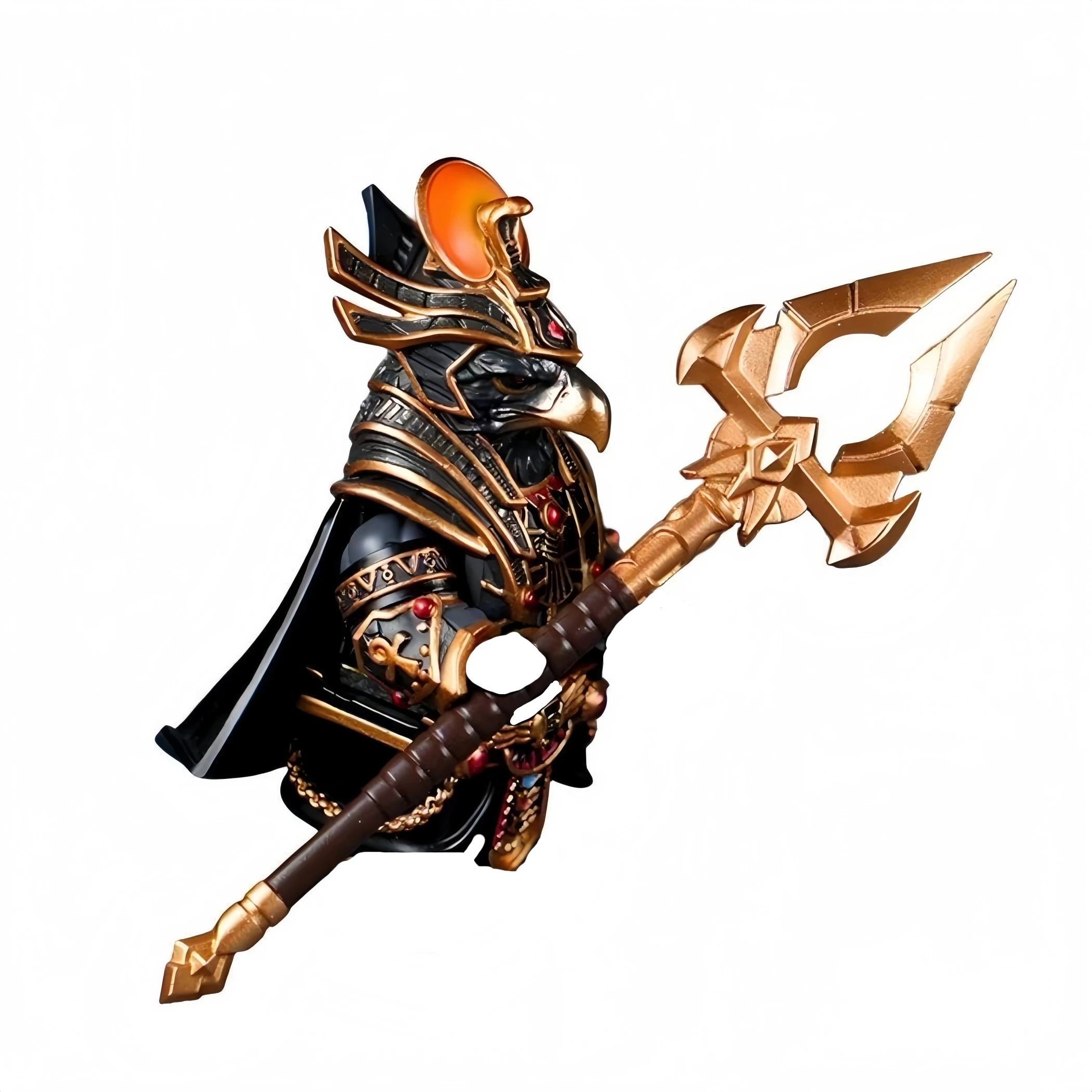 Medieval Knight Role, Ancient Moc Accessories, Sun Condor Head Pharaoh Armor, Toy Building Block Set, Suitable for Gifts and DIY - view 4