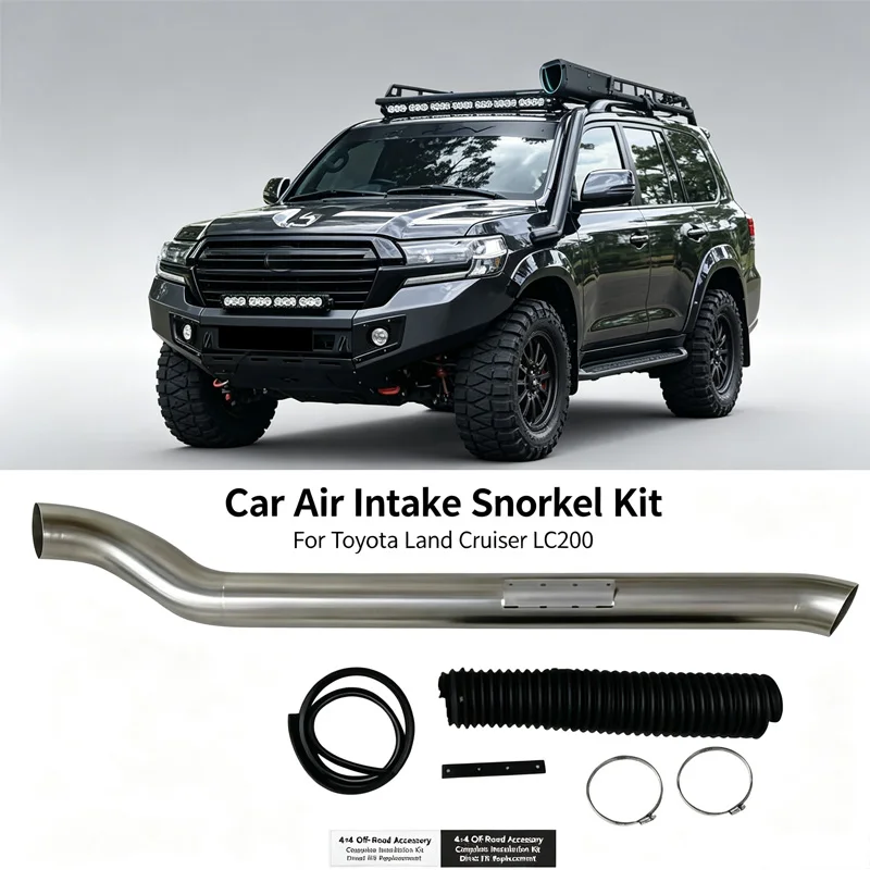 4x4 Passion Life Silver Stainless Steel Snorkel Stainless Performance Steel Snorkel For Toyota Land Curiser LC200 2017+