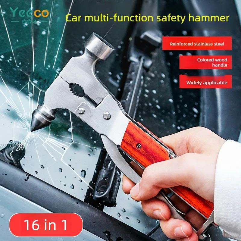 Multi functional car glass safety hammer, labor-saving safety hammer, household woodworking daily practical small tool