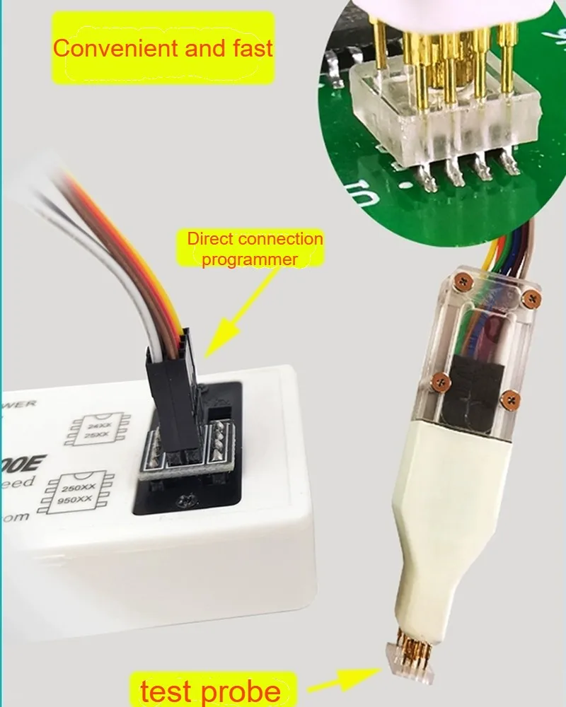 1 stks Sop8 wson vson chip download branden schrijven sonde lente naald flash eeprom chip brander kabel