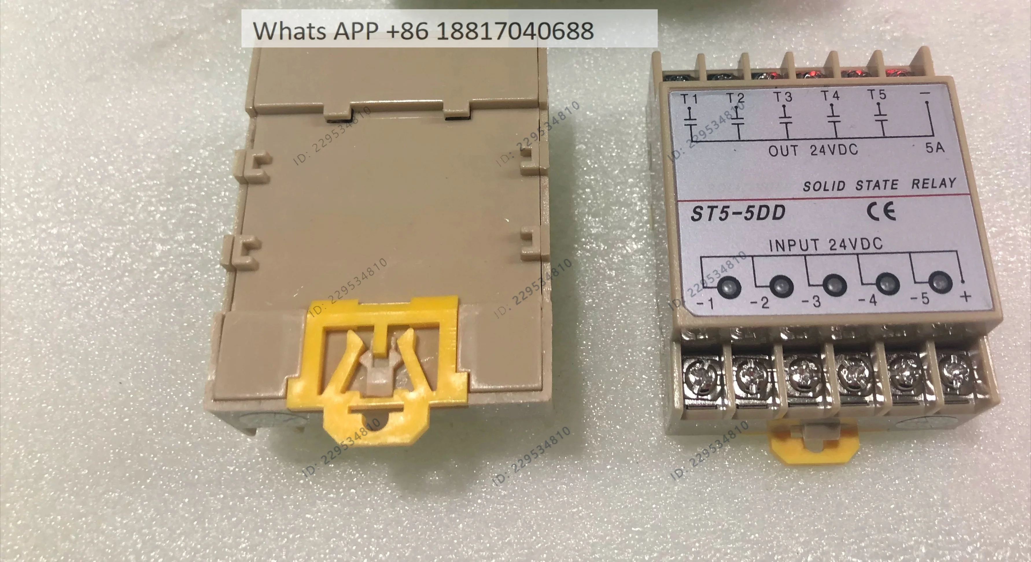 Single Phase DC Solid State Relay ST5-5DD Five Output Input DC24V 5A ST5