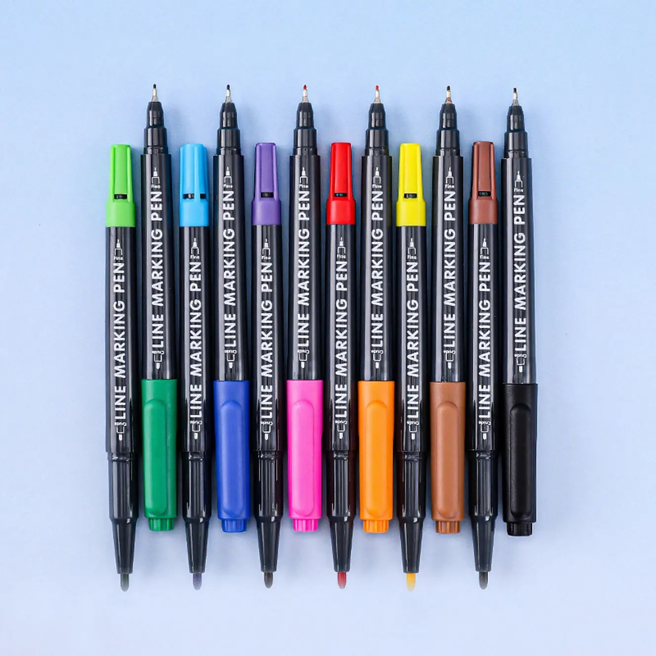 

LANGUO 12 Colors Dual-tip Art Outlining Marker Pens Large Capacity Waterproof Oil-proof Sketching Pen Stationery School Supplies