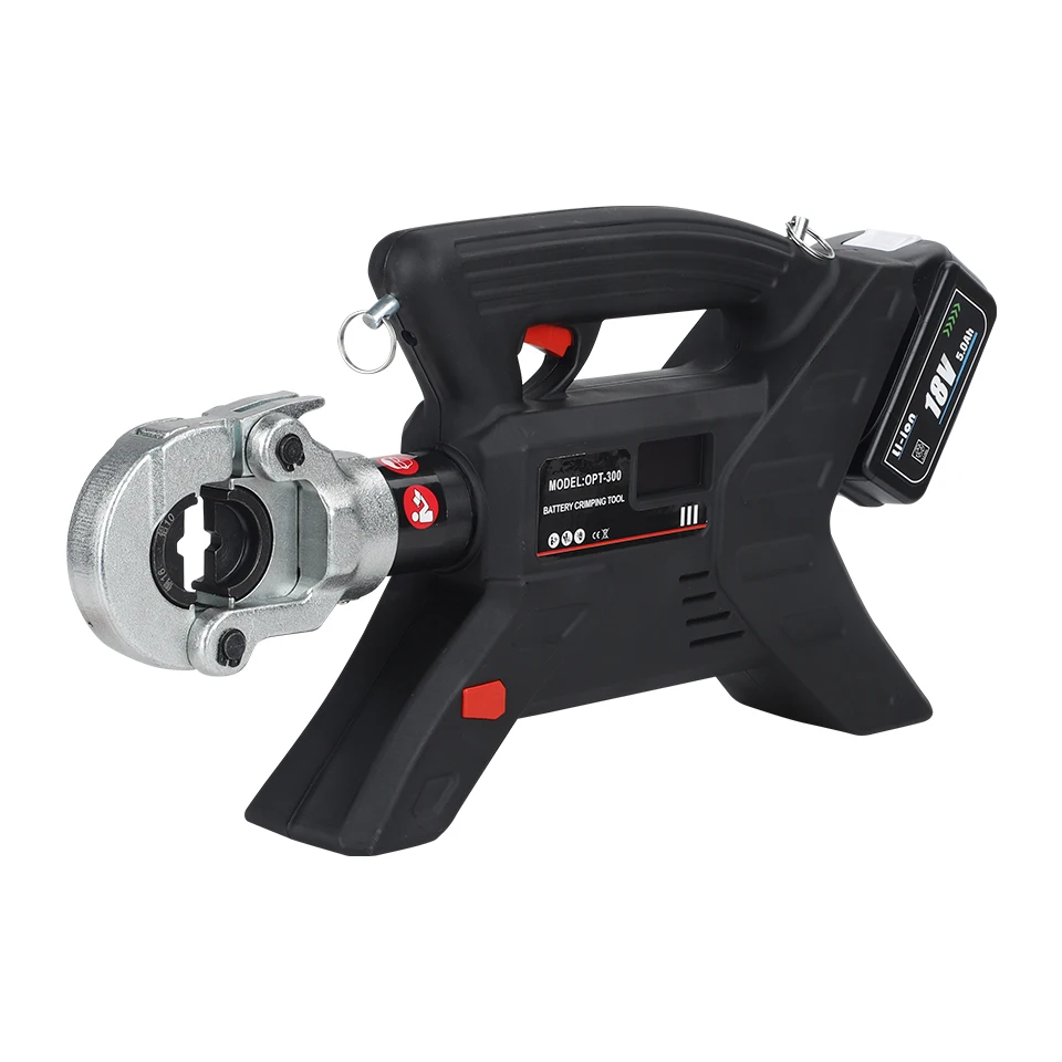 

Аккумуляторный гидравлический обжимной инструмент OPT-300 — прямой кабельный пресс