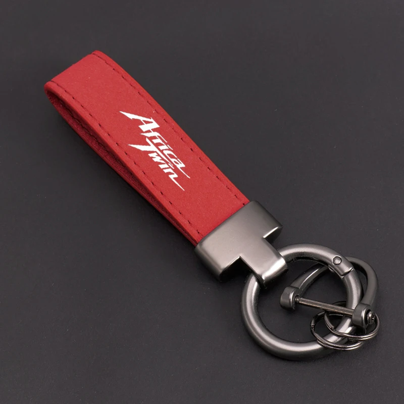 High-Grade Leather Suede Keychain Motorcycle Key Ring For Honda Africa Twin 1100 CRF1100L CRF 1100 L  Accessories