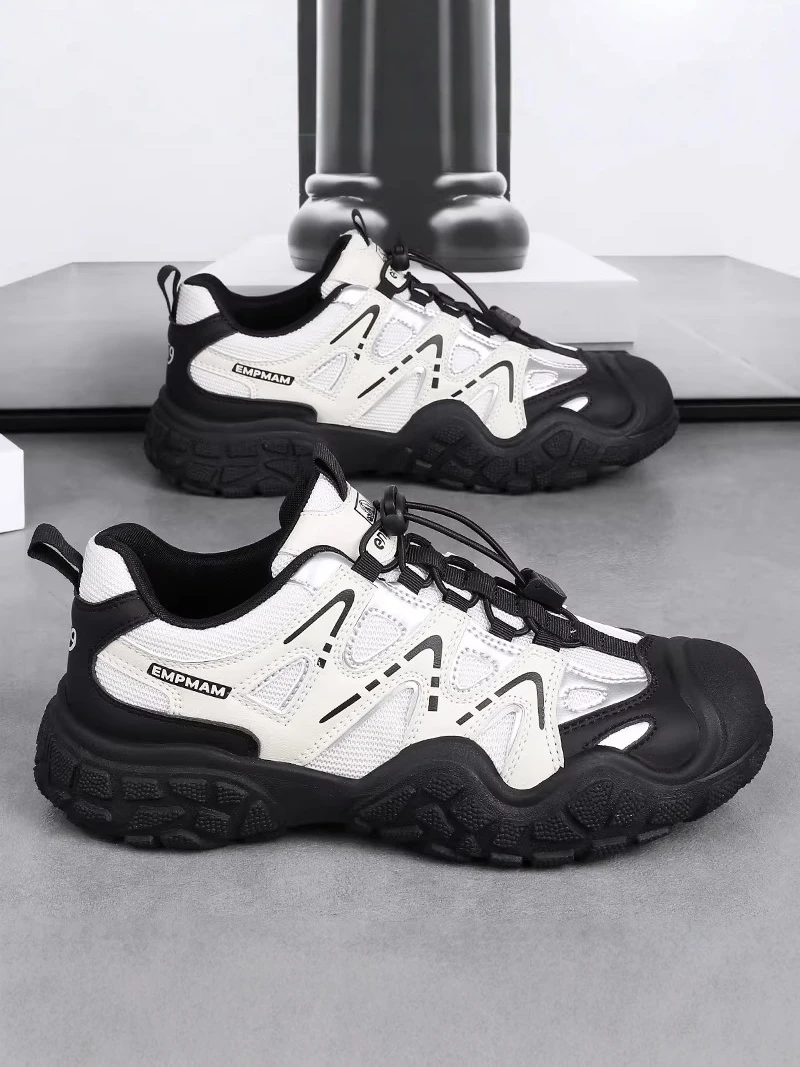 Men's Outdoor Climbing Shoes 2026 New Style Waterproof Non-Slip Wear-Resistant Hiking Sports Fashion Shoes Breathable PU Mate...