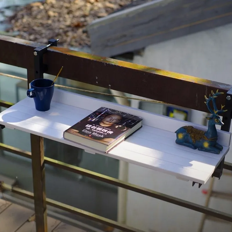 Hanging Folding Table Wooden Railing Desk Modern Outdoor Tables Minimalist Luxury Garden Balcony Study Desks Home Furniture