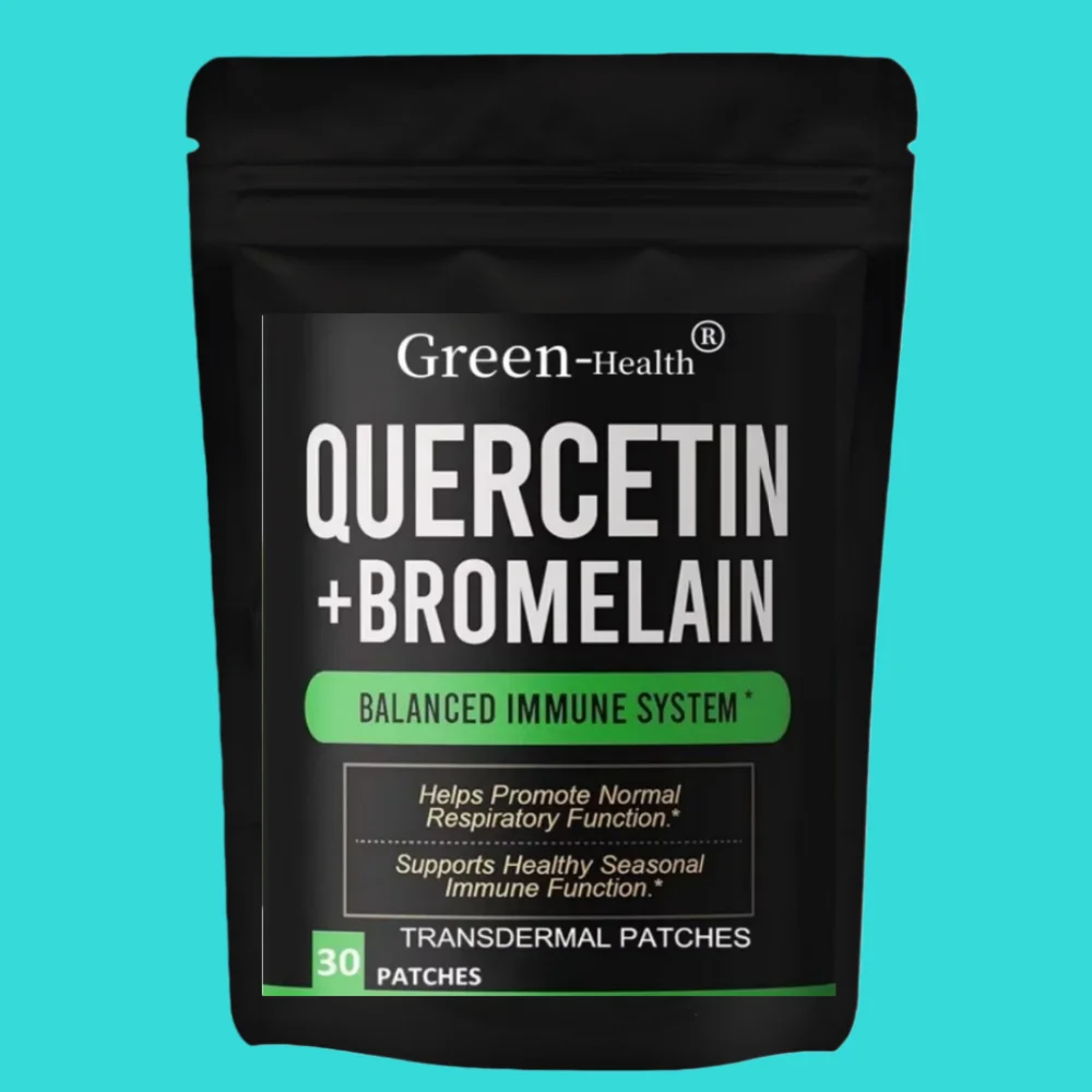 

Кварцетин с трансмиссионными заплатками из бромеля — 30 пластырей, поставка на одну месяц