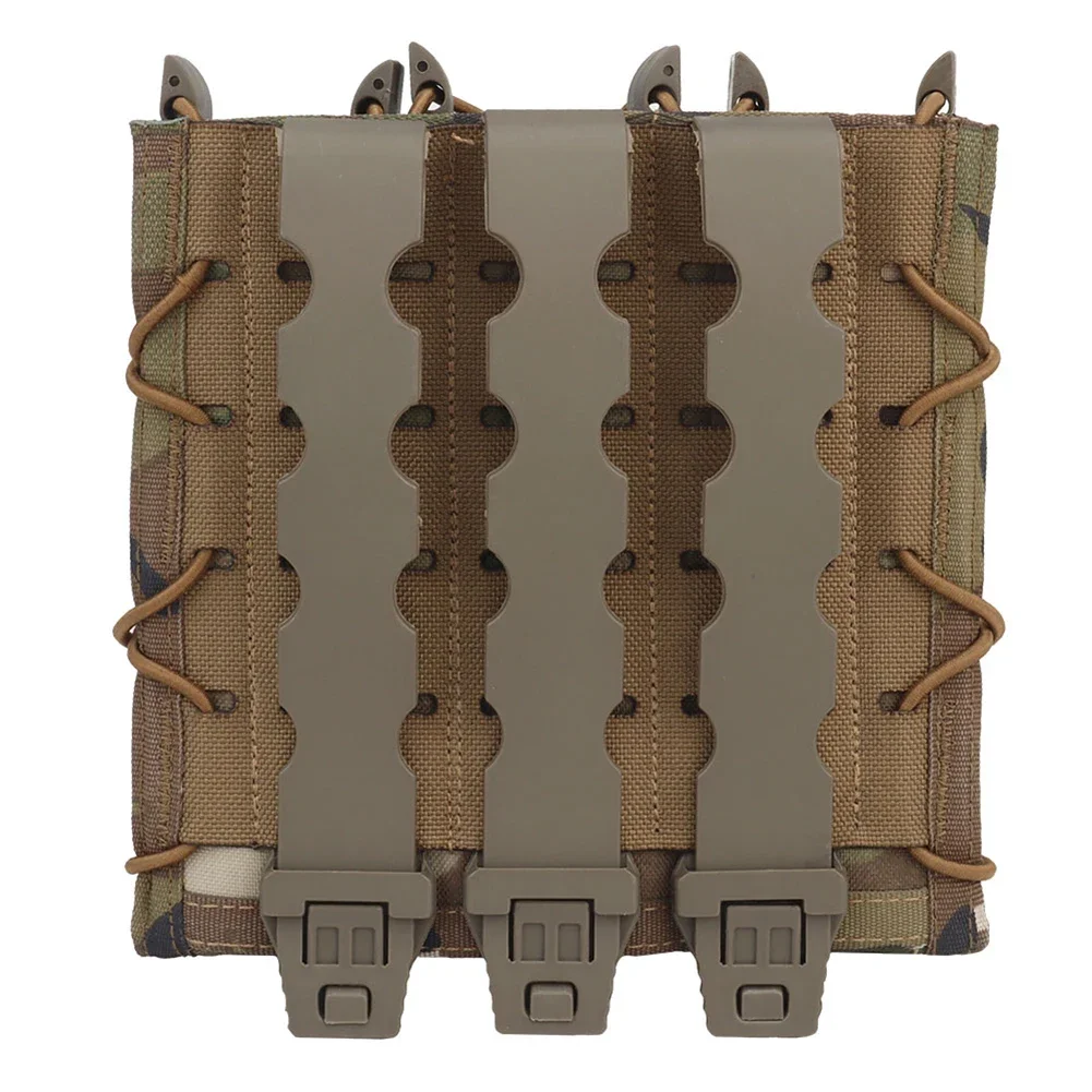 Tiger Type Long Triple Mag Pouch Molle Magazine Carrier for Flashlight Pistol Extended Mag UMP9 UMP40 UMP45 MP5 MP9 MP10 MPX