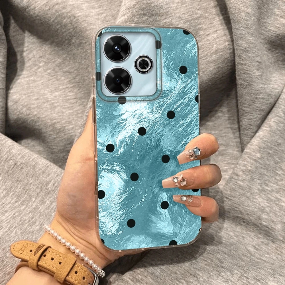 

﻿Circular Dots Pattern Girls Women Glacier Texture Phone Cases for Xiaomi Poco M5S C65 X3 M6 X5 X7 Pro X6 C61 Shockproof Cover