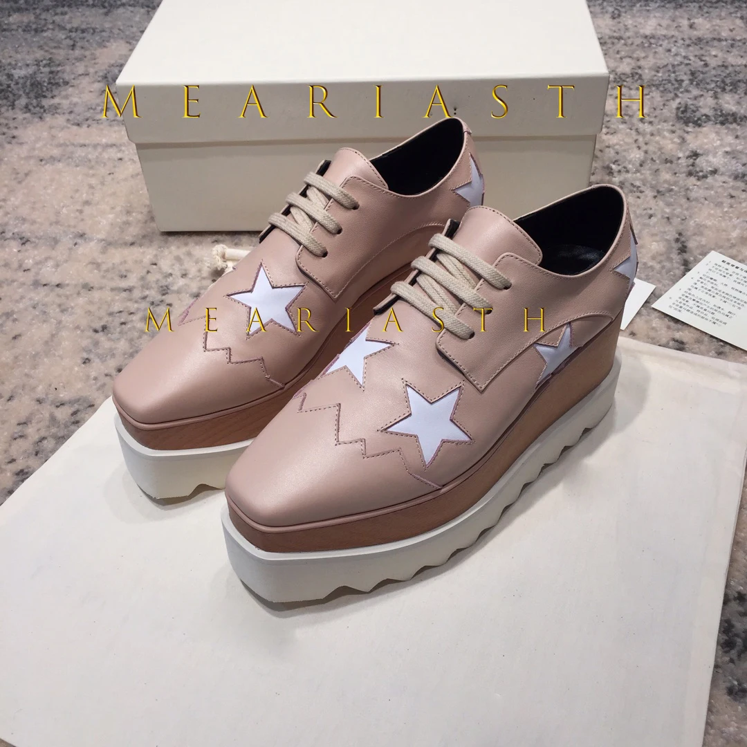 Casual Woman Shoe Square Toe Women's Shoes Platform Female Footwear Shallow Mouth Patent Leather Ballet Flats Modis Clogs Dress