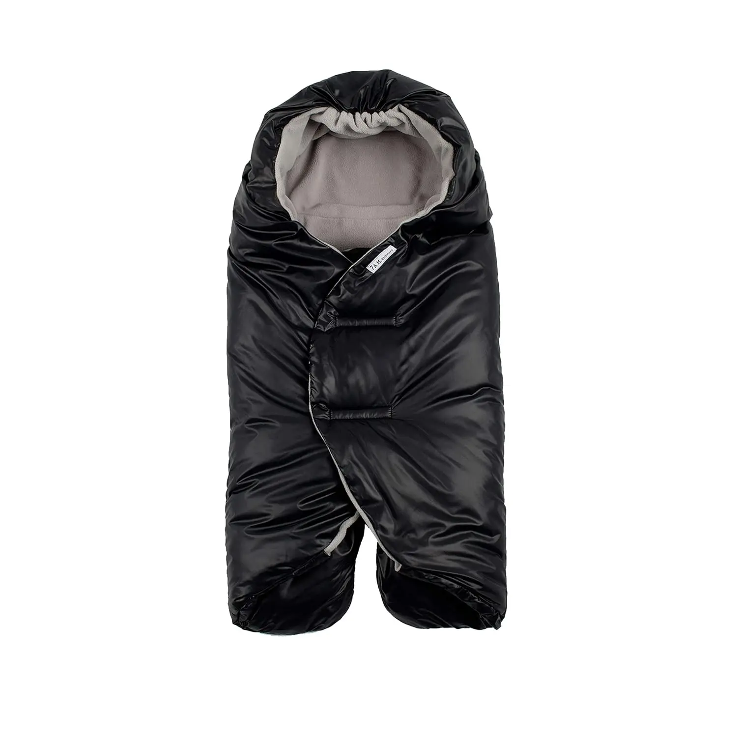 

Multifunctional Baby Car Seat Blanket - Warm Winter Cover for Toddlers, Stroller & Swaddle, Micro-Fleece & Plush Lined, Black Quilted, Small 0-6M