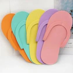 12/24/36 Pairs Random Color Men Women Slippers Foam Disposable Slippers For Salon Spa Hotel Pedicure Foot Flip Flop Slipper