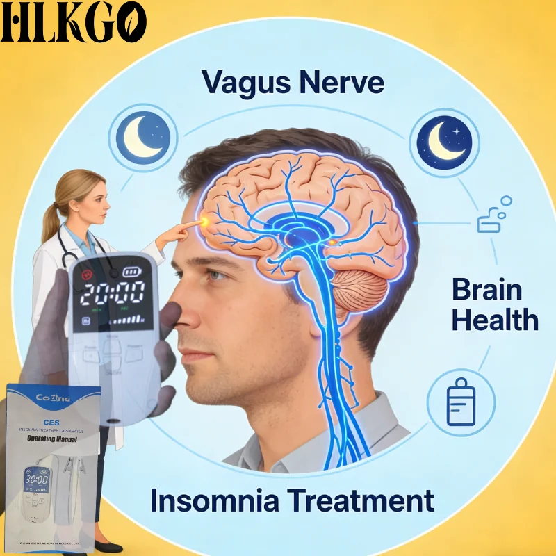 New Upgrade Alpha CES Brain Stimulator, Vagus Nerve Ear Clip Sleep Aid for Anxiety Depression Treatment Migraine Neurosism