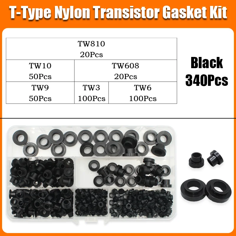 Schwarz Weiß Schraube Nylon Transistor Dichtung Die Schritt T-Typ Kunststoff Unterlegscheibe Isolierung Abstandshalter Gewindeschutz T-förmig für Schrauben – Detail 10