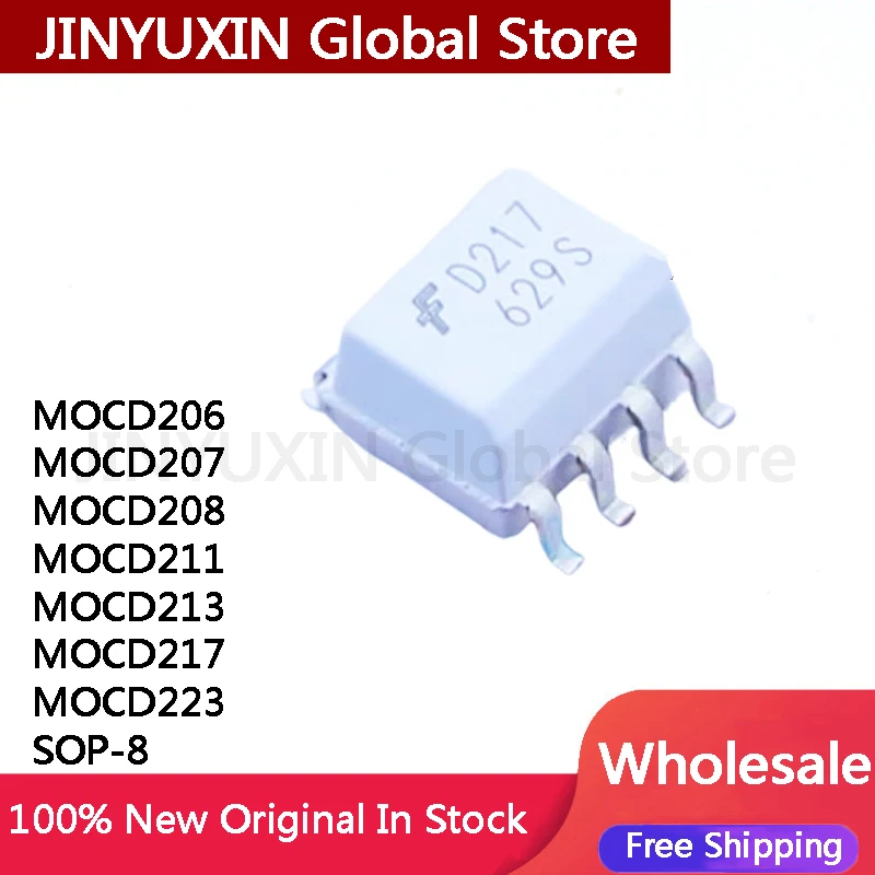 20 peças mocd206 d206 mocd207 d207 mocd208 d208 mocd211 d211 mocd213 d213 mocd217 d217 mocd223 d223 sop-8 chip ic em estoque