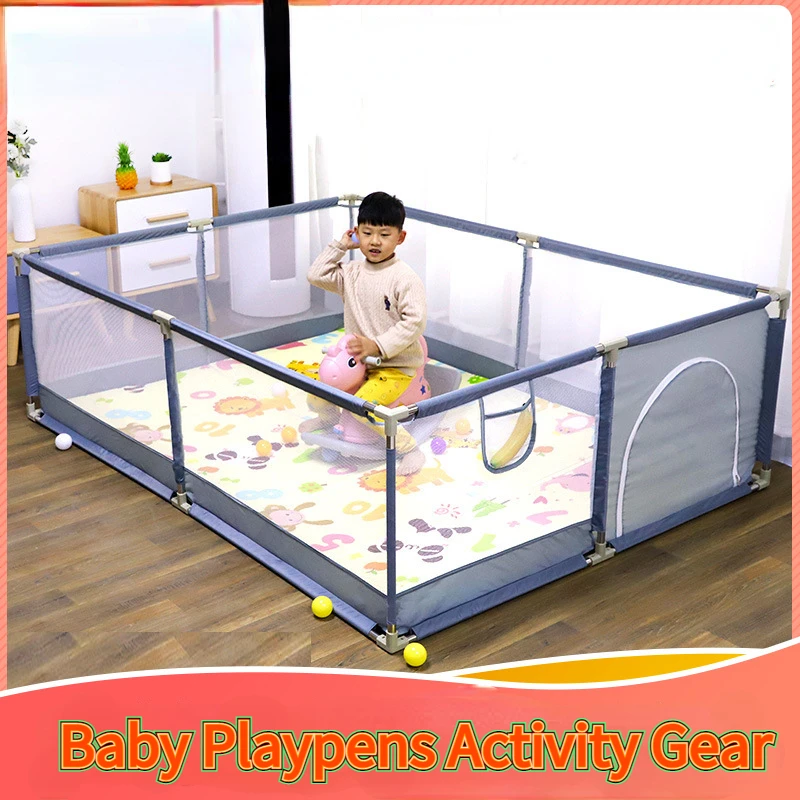 

Baby Playpens Activity Gear Children's Game Activity Guardrail Anti-fall Bed Guardrail Cloth Fence Mesh Baby Safety Guardrail