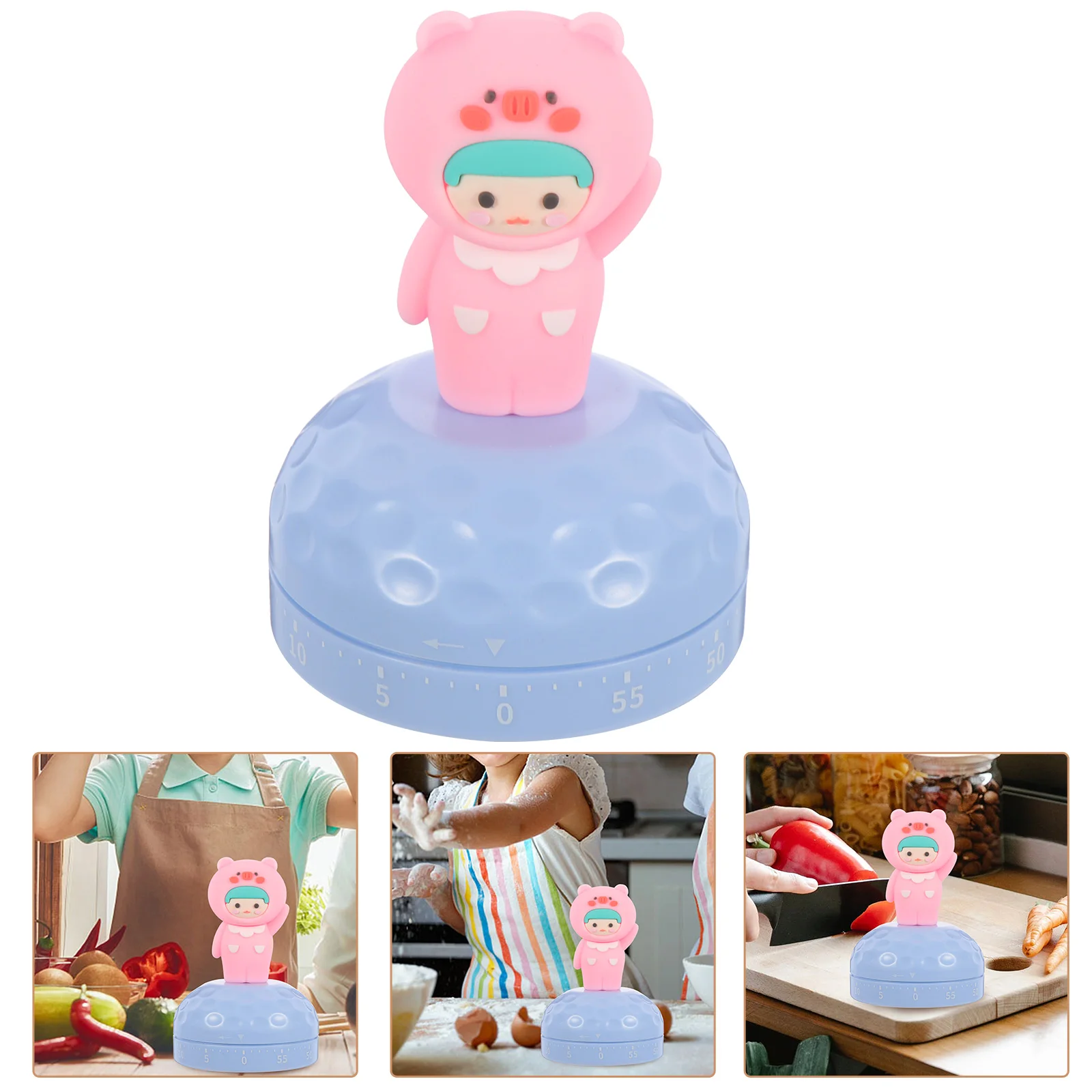 

Cute Kitchen Mechanical Cooking Timer Manual Kids Learning Time Manager Baking Boiled Eggs Study Timer Desktop Tea Wind Up Large