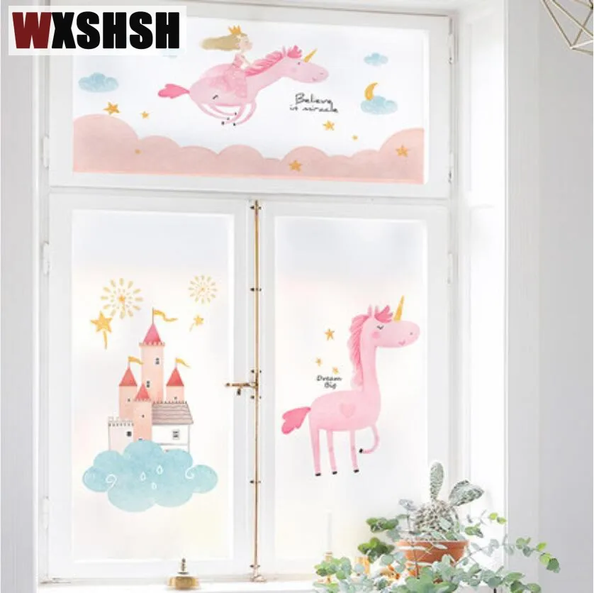 

Custom Size Static Cling Widnow Fillm Wonderland Cute Tint-Film Kids Children's Room Kindergarten Decor Glass Sticker