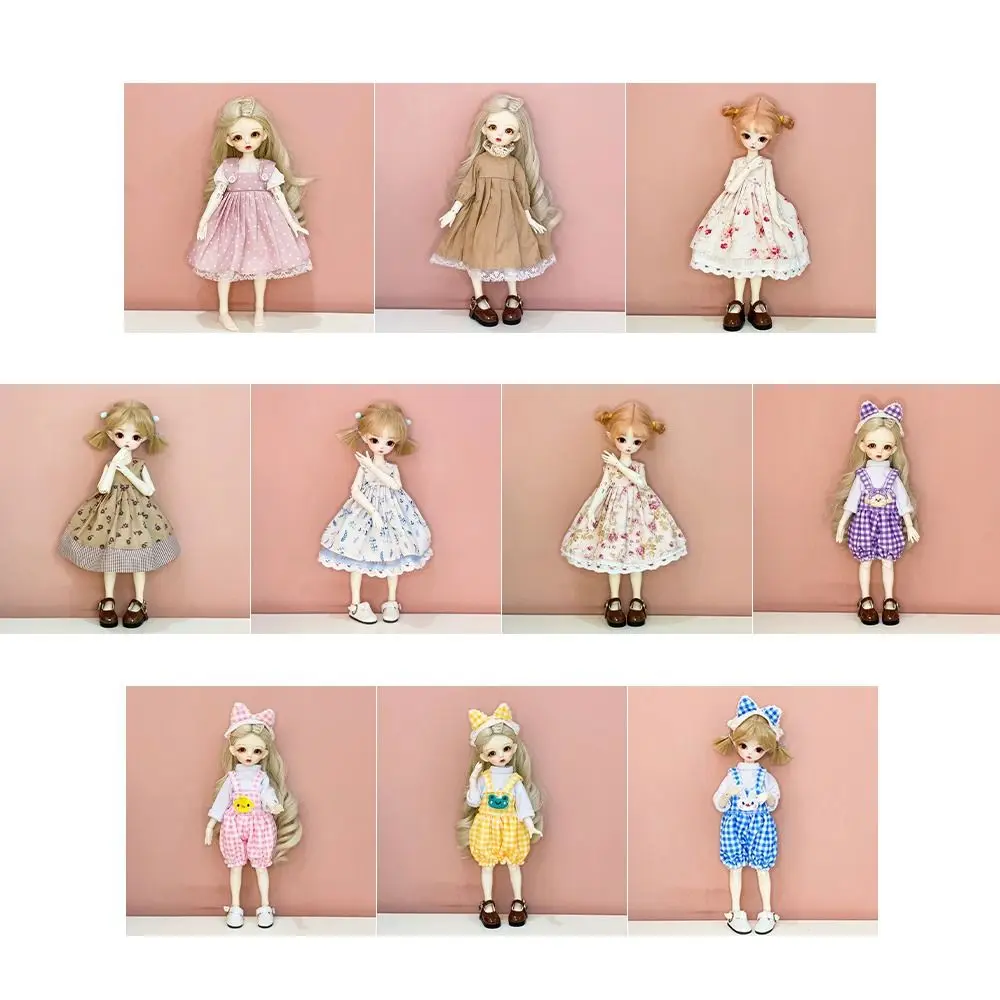 Casual Wears Doll Elegant Dresses with Headband 10 Styles Party Clothes Kids Toys 11.5