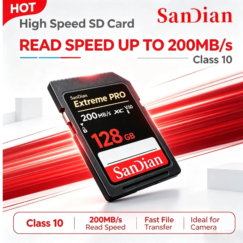 2026 New Original SD Memory Card 128gb 256GB U3 High Speed Micro TF SD Card  Flash Card  4K Video For Digital Camera Phone