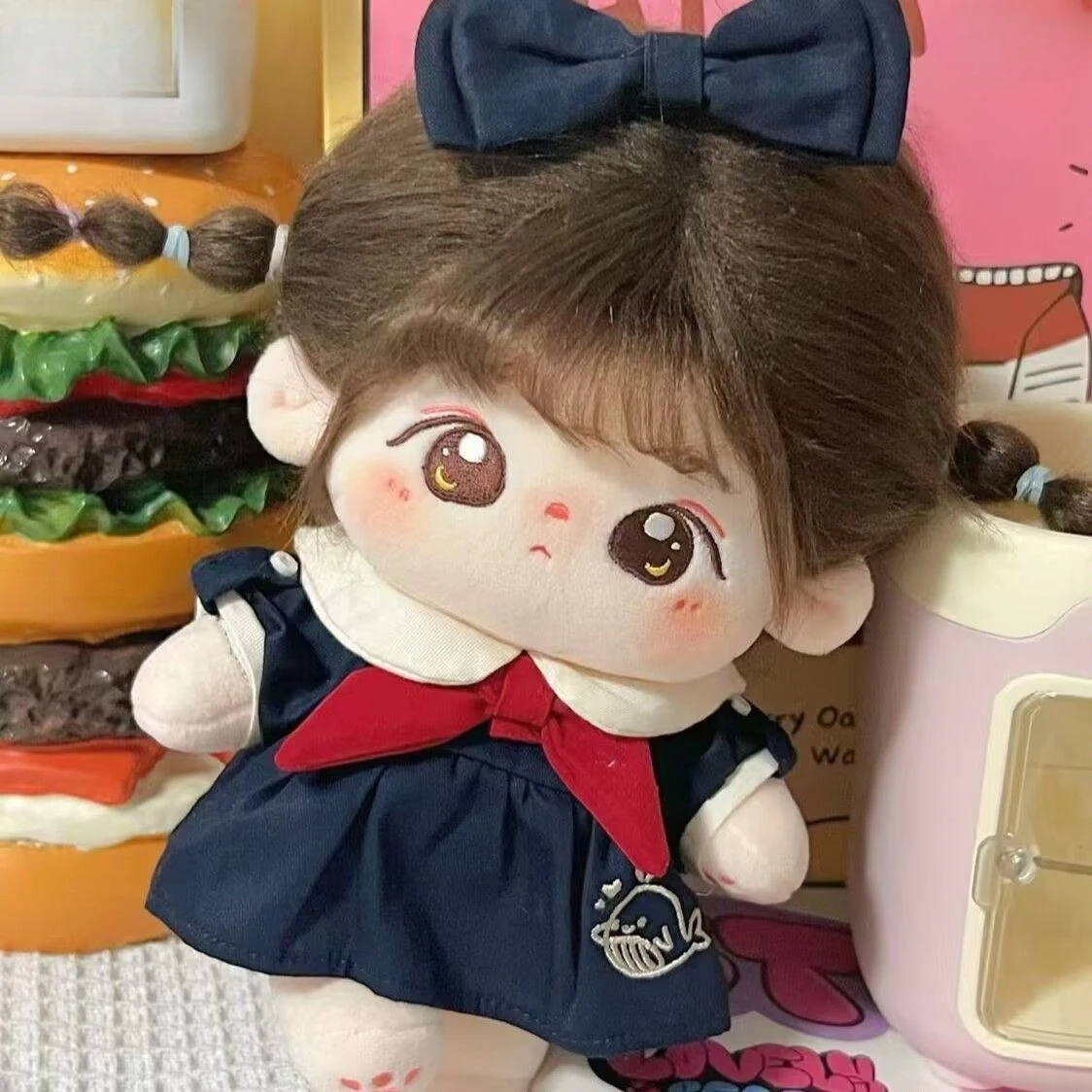 20cm cotton doll sailor uniform school uniform skirt set cute doll toy summer outfit clothes view 5