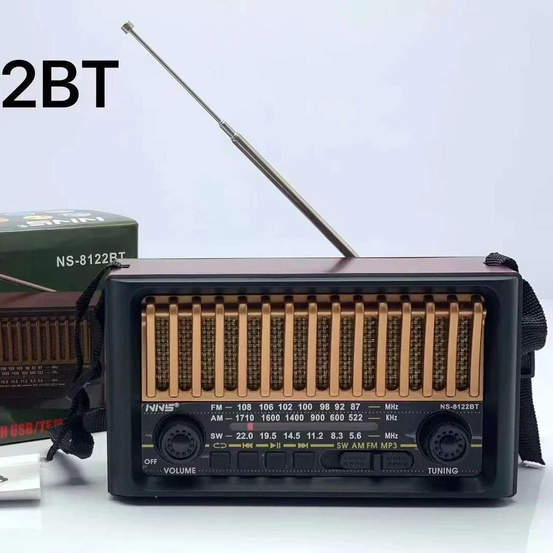 

Многофункциональное радио NNS NS-8122BT Vofull с солнечной панелью, фонариком и аккумулятором для использования на улице и в экстренных ситуациях (для пожилых людей)