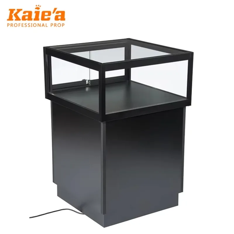 Metal Jewelry Showcase Display Case for Jewelry Lockable Retail Jewelry Shop Glass Display Cabinet