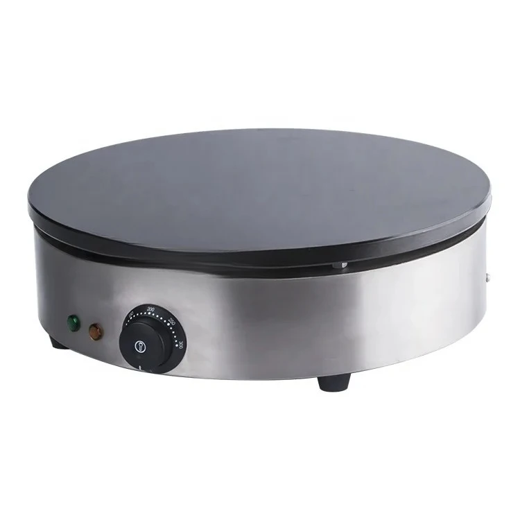 

Commercial Kitchen Equipment Stainless Steel Crepe Machine Electric Crepe Maker With Serving Station