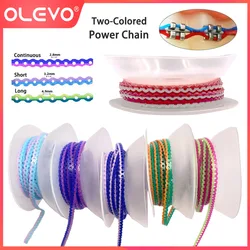 4.5m=15Feet Dental Orthodontic Power Chain Two Colored Elastic Ultra Powerchain Rubber Bands Leagues Long/Short/Continuous