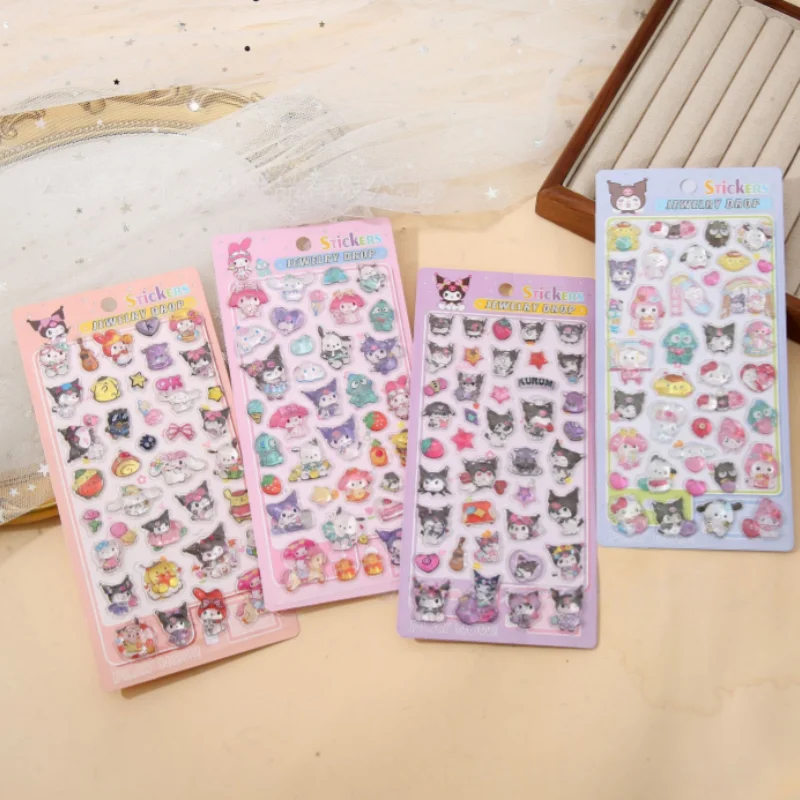 20pcs-lot-sanrio-melody-hangyodon-kuromi-stickers-cute-scrapbooking-diy-diary-decorative-stationery-sticker-album-stick-label